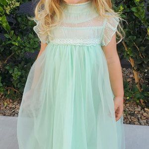 Girls Mint Green Tulle Dress Trish Scully